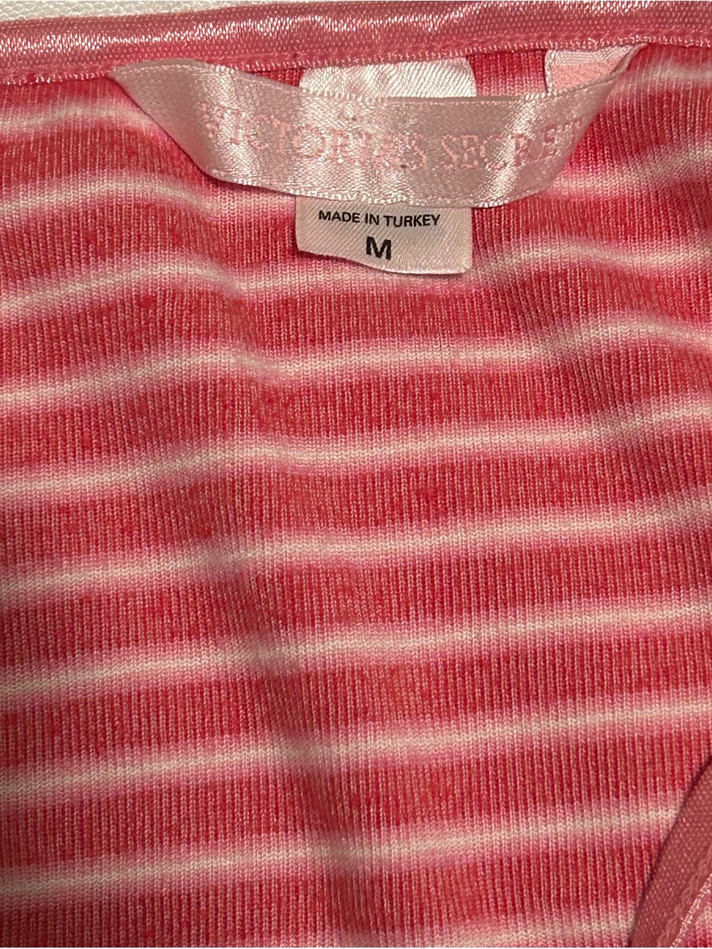 Victoria Secret Red Striped Lace-Trim Women's Camisole & Pant Pajama Set - Picture 7 of 14